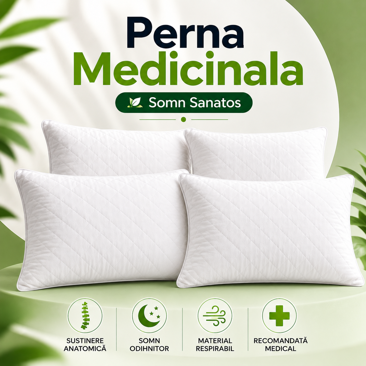 Perna Premium Medicinala Matlasata 50x70cm