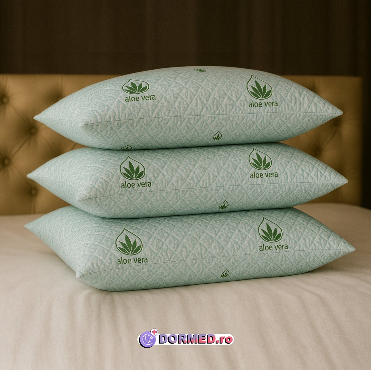 Perna Premium Aloe Vera Matlasata 50x70cm
