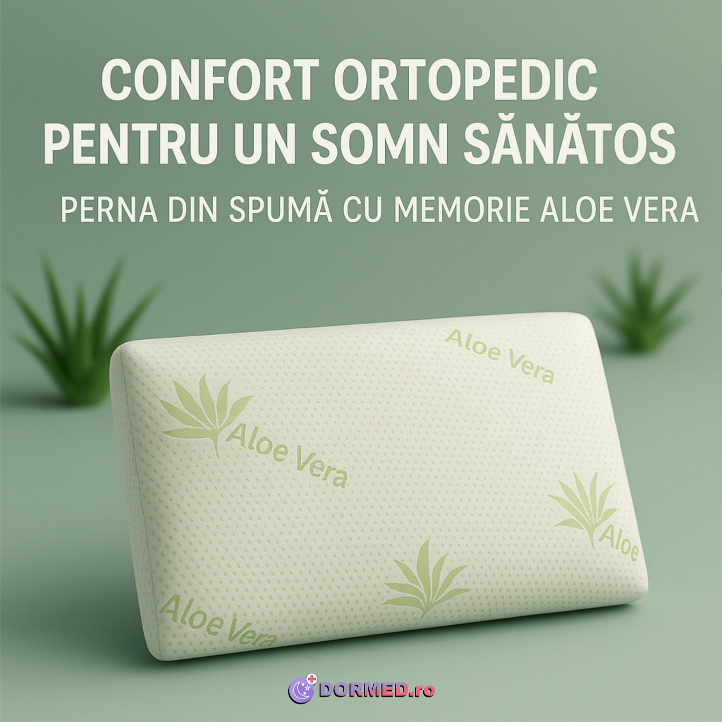 PERNA CERVICAL ALOE VERA DIN SPUMA CU MEMORIE