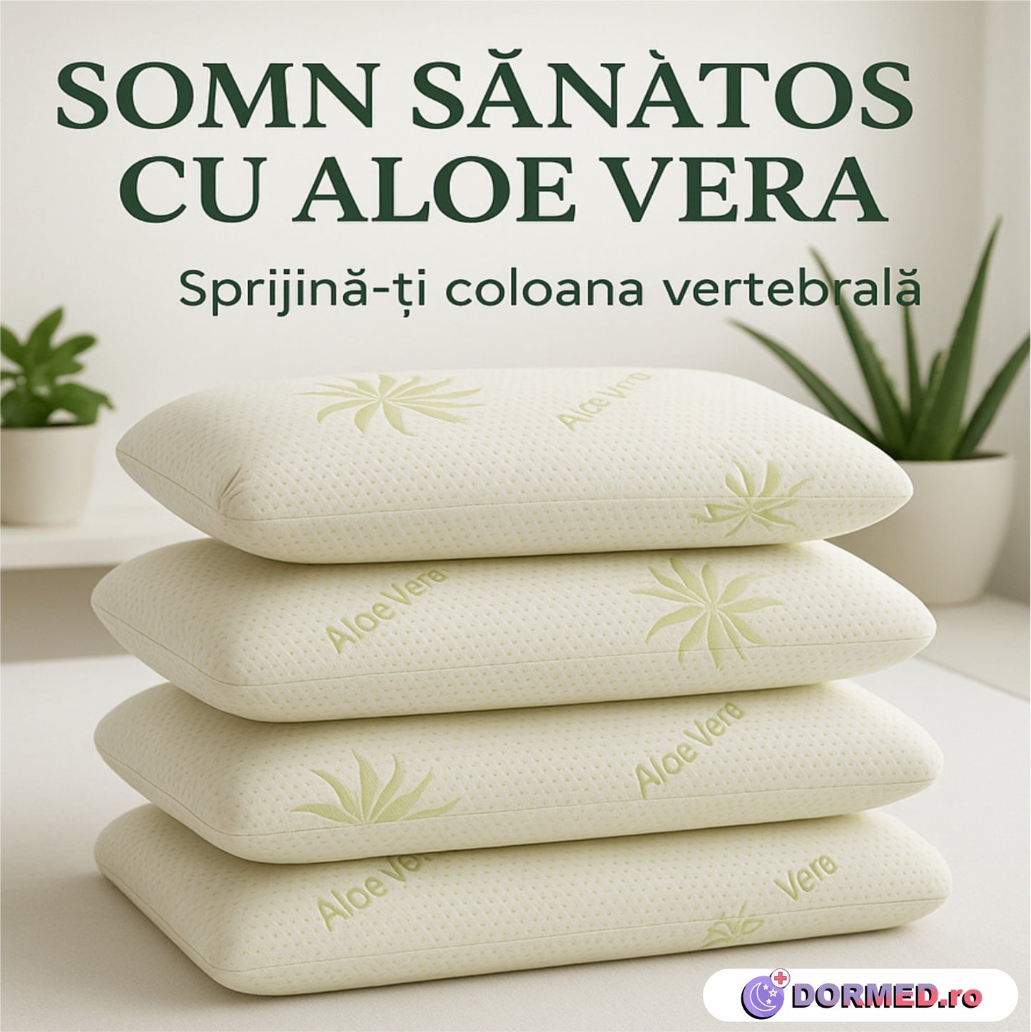 PERNA CERVICAL ALOE VERA DIN SPUMA CU MEMORIE